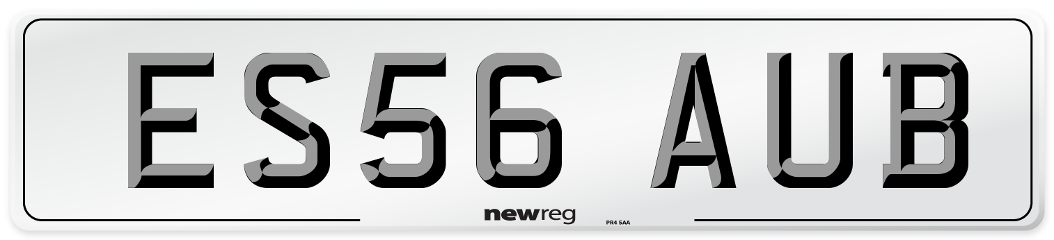 ES56 AUB Number Plate from New Reg